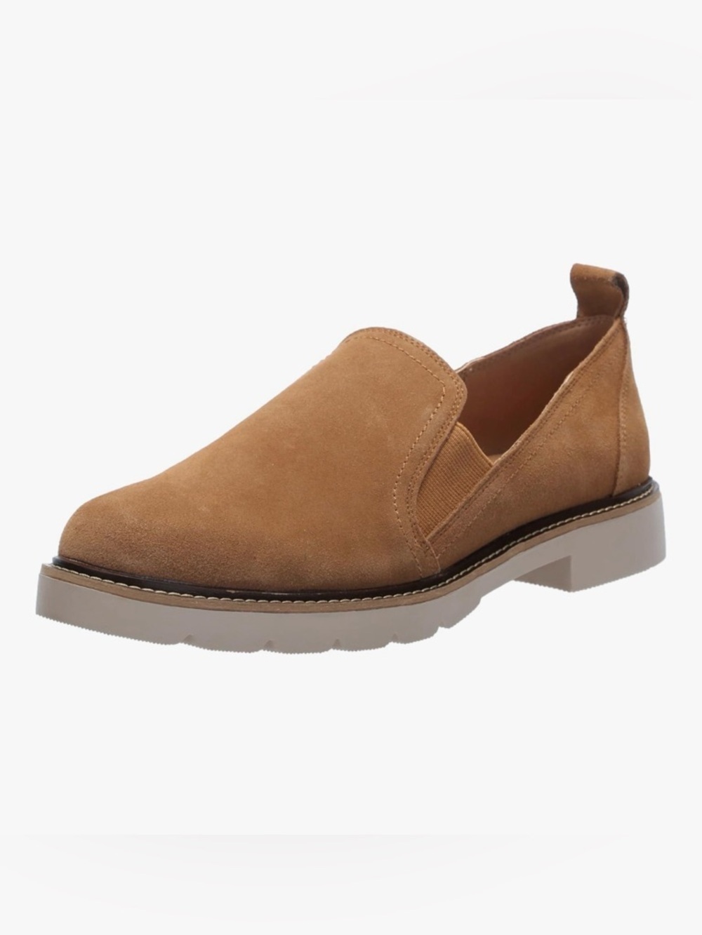 Blondo Women’s Tan Waterproof Slip-On Loafers Suede Leather Size 9.5M